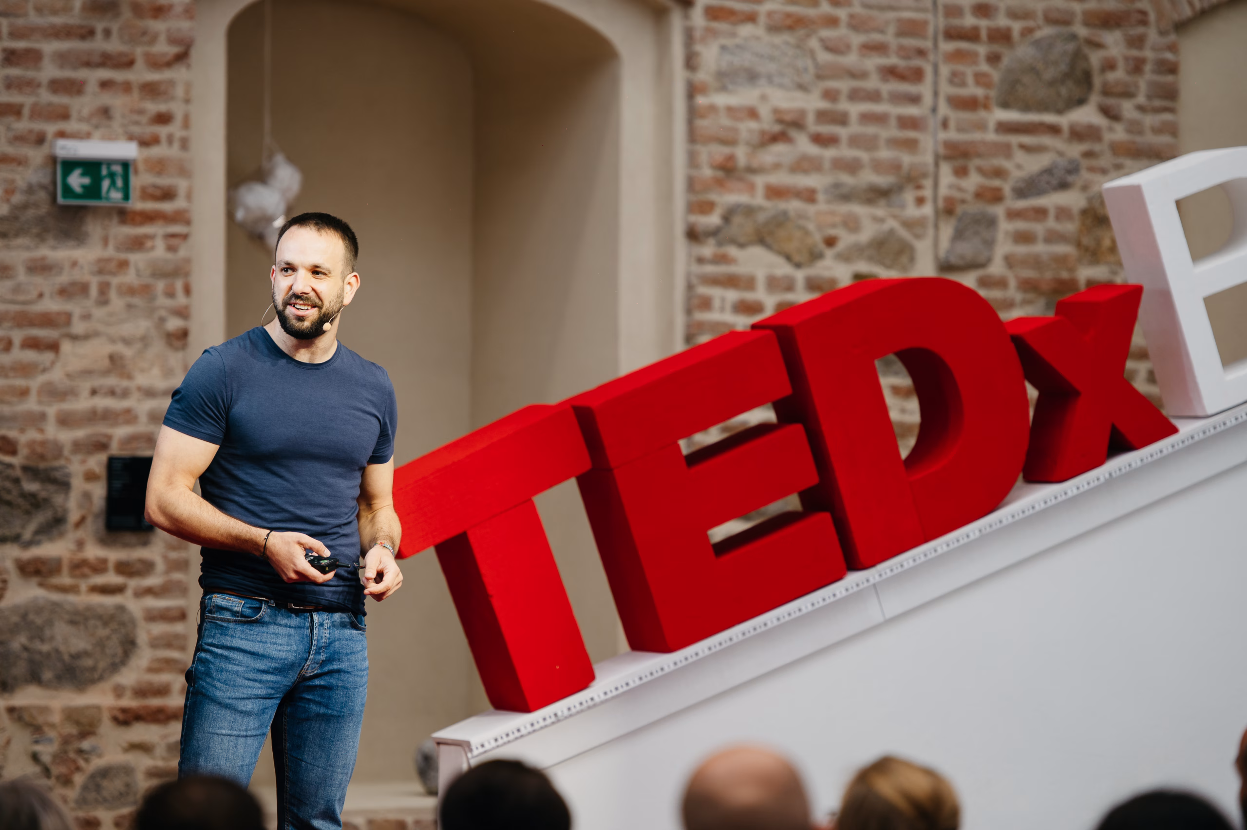 Filip Drimalka speaking at TEDx
